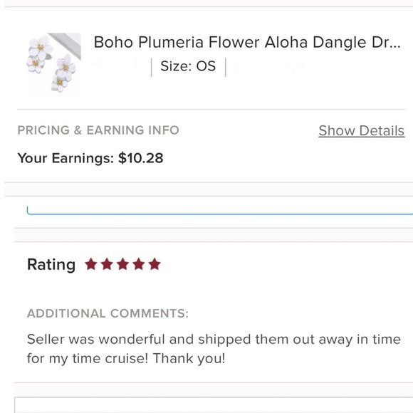 Boho Plumeria Flower Aloha Dangle Drop Statement Earrings Red II - Picture 11 of 12